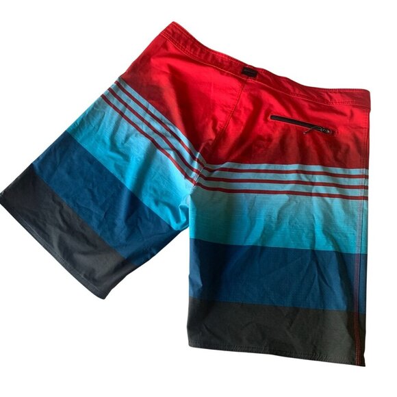 Bundle of 2 Men's Board Swim Shorts Rip Curl & Burnside Red & Blue Sz 38 Classic - Picture 9 of 16